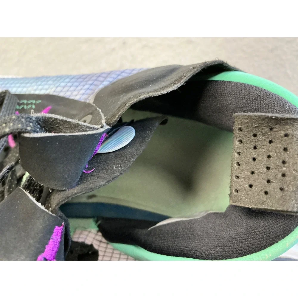 Air Jordan 34 Blue Void Basketball Shoes AR3240-400 Size 11 Green Pink Black